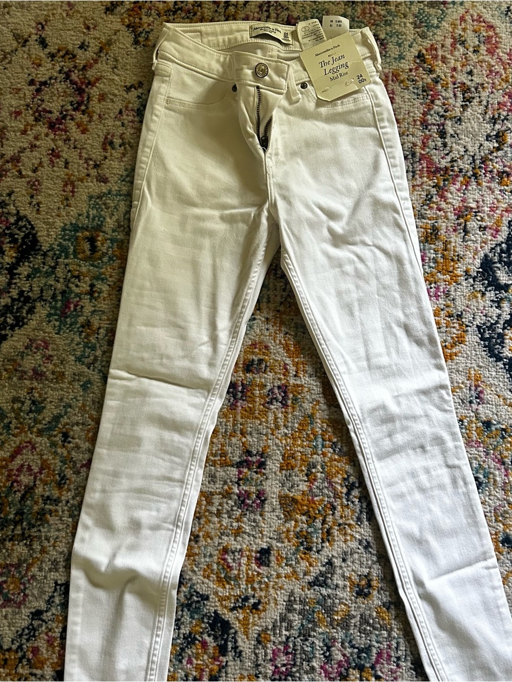Abercrombie & Fitch White Skinny Jeans